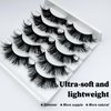 LuckForever 8D False Eyelashes Faux Mink Lashes Full Wispy Fake Eyelash Extension Natural Look Lash Fluffy False Eye Lashes 5 Pairs Long Thick Volume Curly Eyelashes Reusable Eye Lash Pack