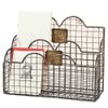 Colonial Tin Works Industrial Galvanized Steel Wire Letter/File Desk Organizer Holder Office Storage, Gray (370041)