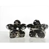 Generic Small mini black lacy flower hair claw clip with crystals (Crystal choice: No crystal), 1 Count (Pack of 1)
