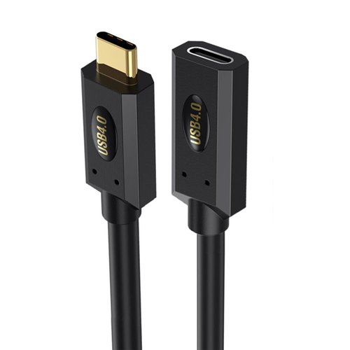 Kework 2ft 40Gbps USB 4.0 Type C Extension Cable, Straight Male to Straight Female 240W 5A PD USB C 4.0 Cord for Smartphones, Laptops, Thunderbolt 3, Support 8k@60Hz
