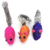 Kats'N Us Sisal Mouse Cat Toy Rabbit Fur Tail - 3 pk