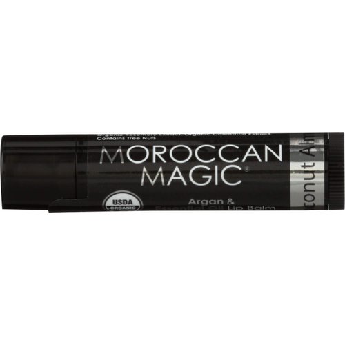 MOROCCAN MAGIC Organic Coconut Almond Argan Lip Balm, 0.15 OZ