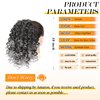 PEACOCO Drawstring Ponytail Extension for Black Women Synthetic Curly Drawstring Ponytail with 2 Clips on Ponytails Hair Extension (T1B/0906)