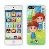 Cooplay Child's Interactive My First Own Cell Phone - Play to Learn, Touch Screen YPhone with 8 Functions and Dazzling LED Lights Toddler