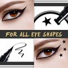 evpct 4in1 Star Flowers Hearts Moon Face Makeup Stamps Eyeliner Stamps Shapes Makeup Set Black Colored Liquid Winged Eyeliner Stamp Wingliner Waterproof Star Eye Liner Wing Eyeliner Stamp Figures Tool
