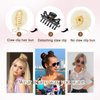 Foaoit 2PCS Hair Buns Clip On Hairpieces for Women with Thining Hair Fake Bun Hair Extensions Small Space Buns for Kids Black Hair Piece Set (Light Bleach Blonde)
