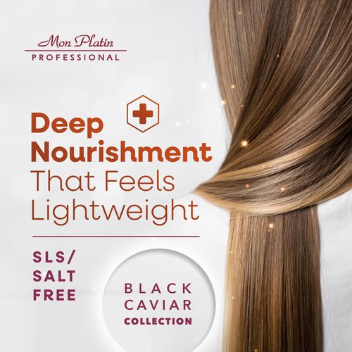 Mon Platin Professional Total Repair Hair Serum - Enriched with Black Caviar, for Straightened Hair, Protect & Nourish, 100ml
