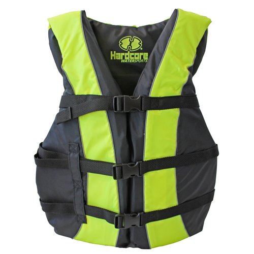 Hardcore Life Jacket Paddle Vest for Adults; Coast Guard Approved Type III PFD Flotation Device; Jet ski, Wakeboard, Hardshell Kayak lufe Jacket; Ideal Extra Life Jacket for Pontoon Boat