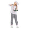 Chef Costume for Kids Toddler Chef Outfit Girls Chef Coat Pants with Chef Hat 3PCS Chef Baker Outfits Boys Chef Baker Halloween Costume Kitchen Cooking Dress Up Set Chef 2-4 Years