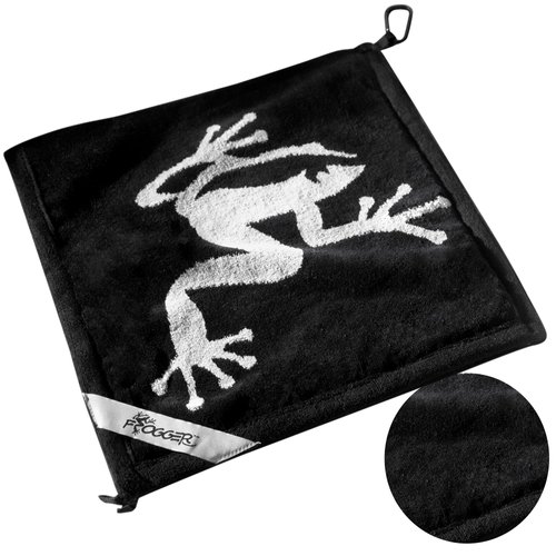 Frogger Golf Amphibian Wet/Dry Golf Towel,Cotton, viscose derived from Bamboo, Black/Grey