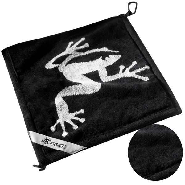 Frogger Golf Amphibian Wet/Dry Golf Towel,Cotton, viscose derived from Bamboo, Black/Grey
