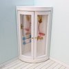 Dollhouse Shower Room Miniature Furniture Bathroom Accessories 1:12 Mini House Wooden White Cubicle House Corner Simulation Building Birch