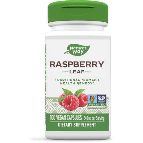 Nature's Way Raspberry Leaf - 640 mg per 2-Capsule Serving - Traditional Support for Women's Health* - Herbal Supplement for Women - Gluten Free - 100 Vegan Capsules