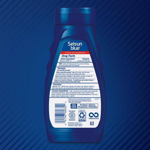 Selsun Blue Medicated Antidandruff Shampoo, Maximum Strength Scalp Treatment With Selenium Sulfide, 11 fl. oz.