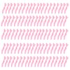100 Pcs Alligator Hair Clip for Styling Sectioning - Salon Hair Clip for Thick Hair, Plastic Hair Styling Clip with Wide Teeth & Double-Hinged Design (Pink)