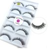 3D Real Mink False Eyelashes LASGOOS 100% Siberian Mink Fur Cruelty-free Luxurious Natural Short Cross Winged Fake Eye Lashes Makeup 5 Pairs/Box L011-5