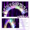 Acenail Light Up Happy Birthday Headband LED Birthday Crown Glowing Birthday Hair Hoop Birthday Party Props Decorations Birthday Gifts Birthday Hair Accessories for Adult Kids (B)