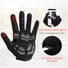 FIRELION Men/Women Bicycle Cycling Gloves, Full-Finger Anti-Skid Shock-Absorbing Outdoor MTB Downhill Off Road Gloves for Racing, Touch-Screen Sports Bike Protective Gloves