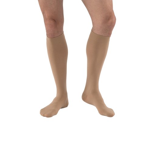 JOBST Relief 15-20 mmHg Compression Stockings, Knee High, Closed Toe, Beige, Medium