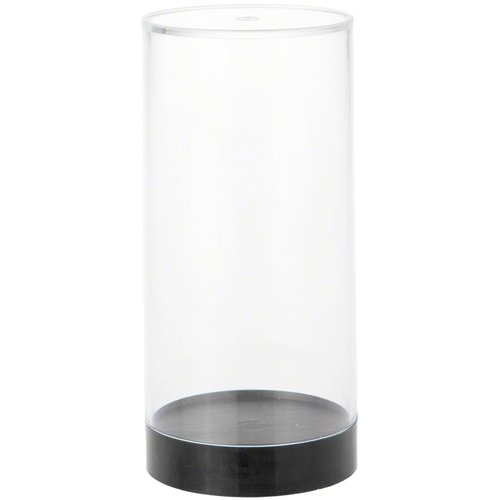 Protech CC-5 Round Storage / Display Acrylic Action Figure Display Case with Black Base, 2.25" W x 4.75" H x 2.25" D, 2-Pack