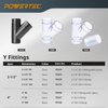 POWERTEC 4 Inch Y Fitting for 4 Inch Dust Collection Hose, 4 Inch Dust Collection Hose Connector Fittings for Dust Collection System, 1 pack (70106)