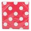 Amscan Disposable, Dots Beverage Napkins, Red, One Size 16ct Party Supplies, 5" x 5"