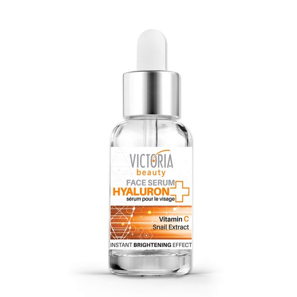 Victoria Beauty Hyaluron+ Brightening Face Serum with Hyaluronic Acid and Vitamin C – The Best Anti-Aging and Anti-Wrinkle Moisturizer, 20ml