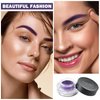 Eyebrow Pomade Cream,Brow Pomade Gel Naturally Long Lasting Waterproof,Delicate and Smooth Eye Brow Makeup Cosmetics with Eyebrow Brush - Purple