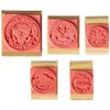READY 2 LEARN-CE104 Coin Stamps - Tails - Set of 5 - Wooden Stamps for Currency, Math and DIY Activities - Use for Flashcards, Worksheets, Cards, Albums and Scrapbooks