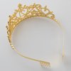 Ella Celebration 21 Gold Tiara for 21st Birthday Party, Golden Birthday Girl Crown (Gold)
