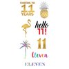 11th Birthday Temporary Tattoos (4 Pages) - 11th Birthday Party Supplies, Ideas, Gifts and Decorations