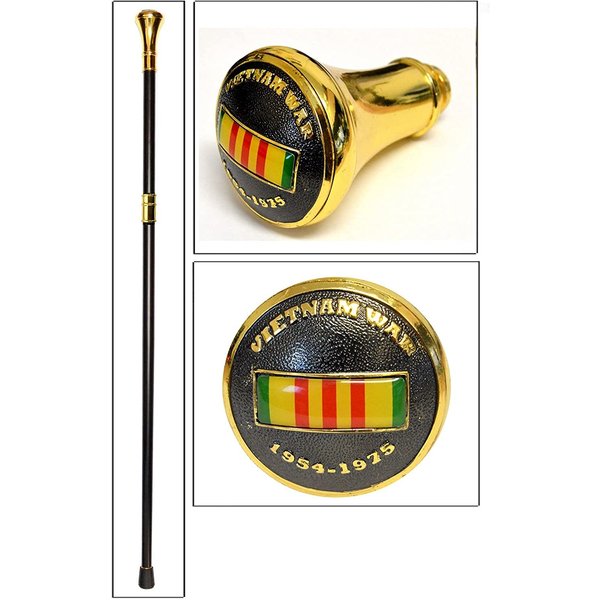 Walking Cane with Vietnam War Ribbon Design on The Handle, KN-1784