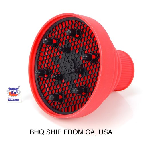 Hair Dryer Diffuser Retractable Portable Folding Space Saver Light Weight - Red