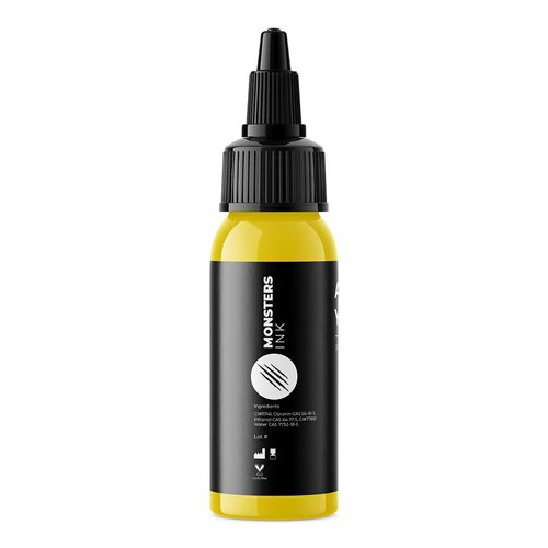 Yellow Tattoo Ink by Monsters Ink Tattoo (Atomic Yellow, 1oz)