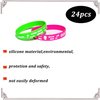 BignzwUra 24 PCS Soccer Motivational Silicone Wristbands Bracelets Bulk for Baby Shower/Events/Carnival/Birthday Party Favors Supplies Decorations Goodie Bag Favor Stuffers