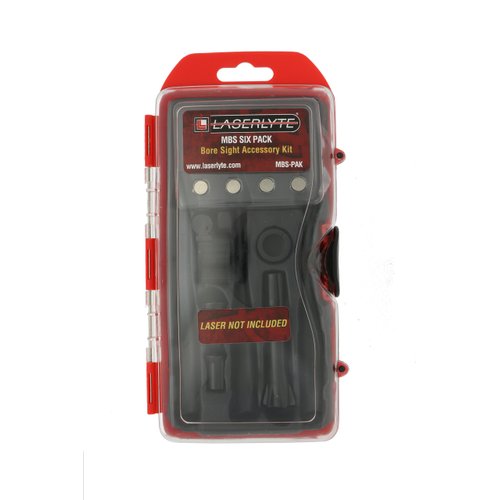 LaserLyte MBS-PAK Universal Laser Bore Sight Accessory Kit with Bubble Level, Daylight Target, Shotgun Adapters, Extra Batteries and Carrying Case Black 8" x 5.5" x 1.75"