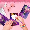 50 Pcs Glow Sticks with Valentines Day Gift Cards for Kids, Glow Stick with 24 Pcs Valentines Day Greeting Cards, Classroom Exchange Cards School Prize Party Favor Supplies for Boys Girls