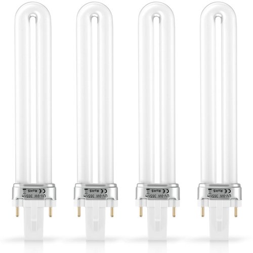 IMIKEYA 4pcs Nail Dryer Lamp Bulbs Tube Replacement 9W 365nm UV Bulb Light Bulb for Nail Art Gel ...