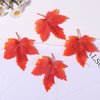 Vsdski Fall Maple Leaf Hair Clips Orange Artificial Fall Leaves Hair Barrettes Thanksgiving Hair Accessories Funny Autumn Hair Pins Wedding Thanksgiving Festival Party Decor for Women Girls 4pcs