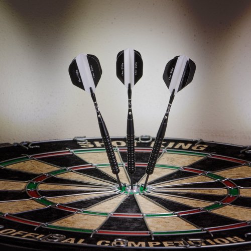 Elkadart unisex adult Elkadart One Fifty Steel Tip Darts with Storage Travel Case 20 Grams, Black, 20g US