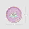 Coterie Princess Paper Plates (Set of 10 Small Plates) Purple Princess Plates for Birthday Party, Baby Shower and More - Princess Party Decorations | 7.25" Princess Party Plates