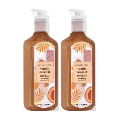 Bath & Body Works Deep Cleansing Gel Hand Soap 2 Pack 8 oz. (Vanilla Coconut)