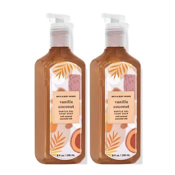 Bath & Body Works Deep Cleansing Gel Hand Soap 2 Pack 8 oz. (Vanilla Coconut)