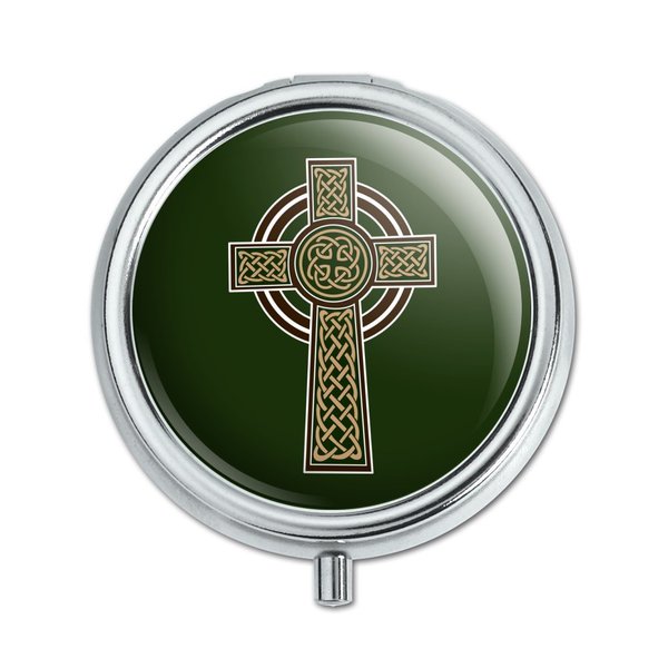 Celtic Christian Cross Irish Ireland Pill Case Trinket Gift Box