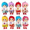 DOYIFUN 8 PCS Lovely Tiny Dolls Keychain, Silicone Princess Mini Doll for Girls, DIY Miniature Dollhouse Kit Decoration Little Dolls Christmas Festival Reborn Baby Stuff Gift Bag Accessories