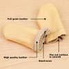 2 Pairs Leather Finger Protector Needle Felting Knitting Finger Thimble Guards Tools for Hand Craft Sewing Needlework Handmaking(Random Color)