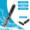 Bokon 6 Pcs Portable Toothpick Holder Airtight Aluminum Metal Tube Joint Tube Storage Tube Waterproof Pocket Purse Tube Container Holder with Keychain for Travel Picnic(Black, Black)