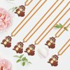 KeeStar 24 Pack Beaver Necklace Party Favors for Wild Animal Themed Baby Shower, Birthday Party Goodie Bag Fillers，School Carnival Rewards, Photography Props, Home Decorations, Classroom Prize