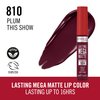 Rimmel London Lasting Mega Matte Liquid Lipstick, Long-Lasting, Hydrating, Vegan Formula - 810 - Plum this Show, 0.25oz