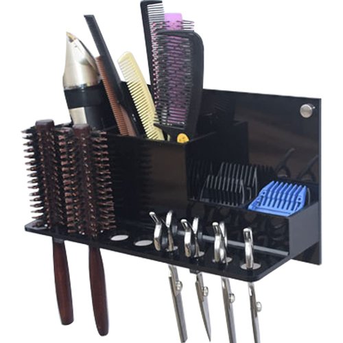 Kelendle Wall Mounted 3-Slot Hair Clipper Holder Scissors & Comb Holder Electric Shaver Storage Rack Hair Trimmer Holder Beard Trimmer Organizer for Home and Salon Decoration